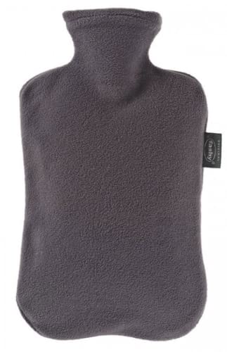 Fashy Hot Water Bottle with Fleece Cover 20 L Charcoal